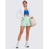 imageCRZ YOGA Womens Shorts Casual High Waisted Linerless for Lounge Athletic Golf with Pockets WeightlessMint Moment