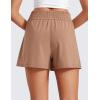 imageCRZ YOGA Womens Shorts Casual High Waisted Linerless for Lounge Athletic Golf with Pockets WeightlessMocha Mousse