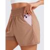 imageCRZ YOGA Womens Shorts Casual High Waisted Linerless for Lounge Athletic Golf with Pockets WeightlessMocha Mousse