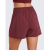 imageCRZ YOGA Womens Shorts Casual High Waisted Linerless for Lounge Athletic Golf with Pockets WeightlessRed Merlot