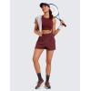 imageCRZ YOGA Womens Shorts Casual High Waisted Linerless for Lounge Athletic Golf with Pockets WeightlessRed Merlot