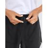 imageCRZ YOGA Womens Waterproof Stretch Hiking Shorts Mid Rise Summer for Outdoor Golf Workout with Zip Pockets Belt  3Black
