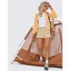 imageCRZ YOGA Womens Waterproof Stretch Hiking Shorts Mid Rise Summer for Outdoor Golf Workout with Zip Pockets Belt  3Ivory Cream