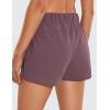 imageCRZ YOGA Womens Waterproof Stretch Hiking Shorts Mid Rise Summer for Outdoor Golf Workout with Zip Pockets Belt  3Sea Fog