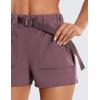 imageCRZ YOGA Womens Waterproof Stretch Hiking Shorts Mid Rise Summer for Outdoor Golf Workout with Zip Pockets Belt  3Sea Fog