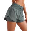 imageCRZ YOGA 2 in 1 High Waisted Running Shorts for Women 3quot  Split Breathable for Athletic Tennis Gym Workout with PocketsGrey Sage