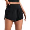 imageCRZ YOGA ButterluxeLight High Waisted Dolphin Shorts for Women 25quot Soft Split for Casual Lounge Athletic Yoga with LinerBlack