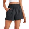 imageCRZ YOGA Womens Shorts Casual High Waisted Linerless for Lounge Athletic Golf with Pockets WeightlessGraphite Grey