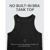 imageCRZ YOGA Butterluxe Womens Workout Racerback Sleeveless Tops High Neck Athletic Camisole Tanks Running Gym Yoga ShirtsBlack