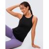 imageCRZ YOGA Butterluxe Womens Workout Racerback Sleeveless Tops High Neck Athletic Camisole Tanks Running Gym Yoga ShirtsBlack