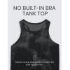 imageCRZ YOGA Butterluxe Womens Workout Racerback Sleeveless Tops High Neck Athletic Camisole Tanks Running Gym Yoga ShirtsBlack Tie Dye Flowers