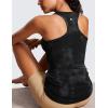 imageCRZ YOGA Butterluxe Womens Workout Racerback Sleeveless Tops High Neck Athletic Camisole Tanks Running Gym Yoga ShirtsBlack Tie Dye Flowers