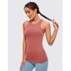 imageCRZ YOGA Butterluxe Womens Workout Racerback Sleeveless Tops High Neck Athletic Camisole Tanks Running Gym Yoga ShirtsBriar Rose