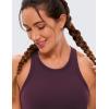 imageCRZ YOGA Butterluxe Womens Workout Racerback Sleeveless Tops High Neck Athletic Camisole Tanks Running Gym Yoga ShirtsDeep Purple