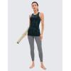 imageCRZ YOGA Butterluxe Womens Workout Racerback Sleeveless Tops High Neck Athletic Camisole Tanks Running Gym Yoga ShirtsGreen Tiedye Flowers