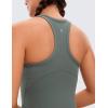 imageCRZ YOGA Butterluxe Womens Workout Racerback Sleeveless Tops High Neck Athletic Camisole Tanks Running Gym Yoga ShirtsGrey Sage