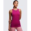 imageCRZ YOGA Butterluxe Womens Workout Racerback Sleeveless Tops High Neck Athletic Camisole Tanks Running Gym Yoga ShirtsMagenta Purple