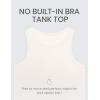imageCRZ YOGA Butterluxe Womens Workout Racerback Sleeveless Tops High Neck Athletic Camisole Tanks Running Gym Yoga ShirtsMilky White Bone