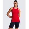 imageCRZ YOGA Butterluxe Womens Workout Racerback Sleeveless Tops High Neck Athletic Camisole Tanks Running Gym Yoga ShirtsRed Chili