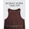imageCRZ YOGA Butterluxe Womens Workout Racerback Sleeveless Tops High Neck Athletic Camisole Tanks Running Gym Yoga ShirtsTaupe