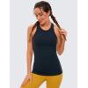 imageCRZ YOGA Butterluxe Womens Workout Racerback Sleeveless Tops High Neck Athletic Camisole Tanks Running Gym Yoga ShirtsTrue Navy