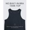 imageCRZ YOGA Butterluxe Womens Workout Racerback Sleeveless Tops High Neck Athletic Camisole Tanks Running Gym Yoga ShirtsTrue Navy