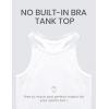 imageCRZ YOGA Butterluxe Womens Workout Racerback Sleeveless Tops High Neck Athletic Camisole Tanks Running Gym Yoga ShirtsWhite