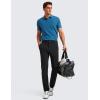 imageCRZ YOGA Casual Golf Pants for Men  32quot Water Resistant Lightweight Work Dress Trousers with Zipper PocketsBlack