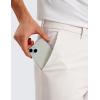 imageCRZ YOGA Casual Golf Pants for Men  32quot Water Resistant Lightweight Work Dress Trousers with Zipper PocketsMilky White Bone