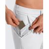 imageCRZ YOGA Casual Golf Pants for Men  32quot Water Resistant Lightweight Work Dress Trousers with Zipper PocketsPlatinum Grey