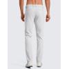 imageCRZ YOGA Casual Golf Pants for Men  32quot Water Resistant Lightweight Work Dress Trousers with Zipper PocketsPlatinum Grey