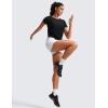 imageCRZ YOGA Cloudweight Workout Tops for Women Lightweight Athletic Short Sleeve Shirts Gym Running Side Slit TShirtsBlack
