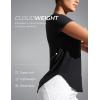 imageCRZ YOGA Cloudweight Workout Tops for Women Lightweight Athletic Short Sleeve Shirts Gym Running Side Slit TShirtsBlack