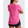 imageCRZ YOGA Cloudweight Workout Tops for Women Lightweight Athletic Short Sleeve Shirts Gym Running Side Slit TShirtsMagenta