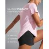 imageCRZ YOGA Cloudweight Workout Tops for Women Lightweight Athletic Short Sleeve Shirts Gym Running Side Slit TShirtsPink Peony