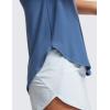 imageCRZ YOGA Cloudweight Workout Tops for Women Lightweight Athletic Short Sleeve Shirts Gym Running Side Slit TShirtsPitch Blue