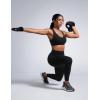imageCRZ YOGA Womens Butterbreeze Criss Cross Back Sports Bra  V Neck Adjustable Straps Padded Wireless Workout Training Crop TopBlack