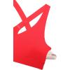 imageCRZ YOGA Womens Butterbreeze Criss Cross Back Sports Bra  V Neck Adjustable Straps Padded Wireless Workout Training Crop TopDeep Red