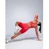 imageCRZ YOGA Womens Butterbreeze Criss Cross Back Sports Bra  V Neck Adjustable Straps Padded Wireless Workout Training Crop TopDeep Red