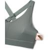imageCRZ YOGA Womens Butterbreeze Criss Cross Back Sports Bra  V Neck Adjustable Straps Padded Wireless Workout Training Crop TopGrey Sage