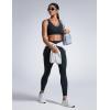 imageCRZ YOGA Womens Butterbreeze Criss Cross Back Sports Bra  V Neck Adjustable Straps Padded Wireless Workout Training Crop TopTrue Navy