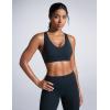 imageCRZ YOGA Womens Butterbreeze Criss Cross Back Sports Bra  V Neck Adjustable Straps Padded Wireless Workout Training Crop TopTrue Navy