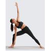 imageCRZ YOGA Womens Strappy Sports Bras Fitness Workout Padded Yoga Top Criss Cross Back CamiBlack Tie Dye Flowers