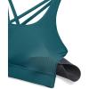 imageCRZ YOGA Womens Strappy Sports Bras Fitness Workout Padded Yoga Top Criss Cross Back CamiBorealis Green