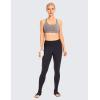 imageCRZ YOGA Womens Strappy Sports Bras Fitness Workout Padded Yoga Top Criss Cross Back CamiGray