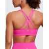 imageCRZ YOGA Womens Strappy Sports Bras Fitness Workout Padded Yoga Top Criss Cross Back CamiHibiscus Purple