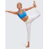 imageCRZ YOGA Womens Strappy Sports Bras Fitness Workout Padded Yoga Top Criss Cross Back CamiMadagascar Blue