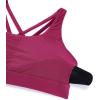 imageCRZ YOGA Womens Strappy Sports Bras Fitness Workout Padded Yoga Top Criss Cross Back CamiMagenta Purple