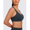 imageCRZ YOGA Womens Strappy Sports Bras Fitness Workout Padded Yoga Top Criss Cross Back CamiMelanite