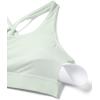 imageCRZ YOGA Womens Strappy Sports Bras Fitness Workout Padded Yoga Top Criss Cross Back CamiPale Straw Green